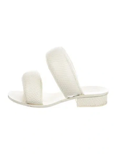Pre-owned Room X Cult Gaia Leather Espadrilles In Neutral