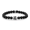 Room101 Skull Bead Bracelet In Black