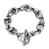 Room101 Skull Link Bracelet In Silver