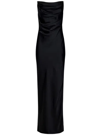 Room76 Draped Maxi Dress In Black