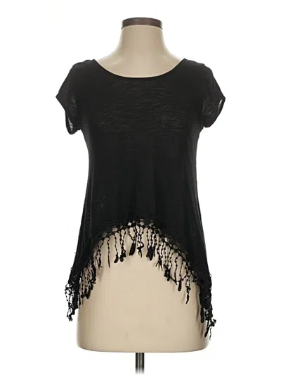 Pre-owned Roommates Short Sleeve Top Black Scoop Neck Tops