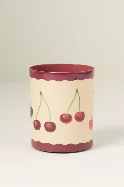 Roomytown Vintage Pencils Pen Pot In Red