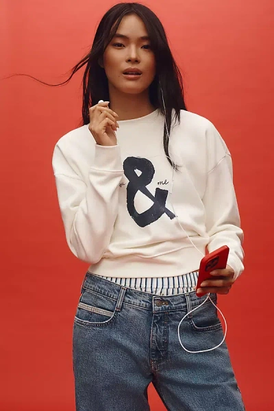 Roomytown You & Me Sweatshirt In White