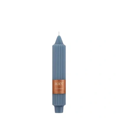 Root Candles 4 Piece Grecian Collenette Unscented Taper Candle Set In Blue