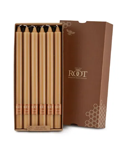 Root Candles Arista 12" Taper Candle Set, 12 Piece In Beeswax