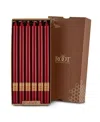 Root Candles Arista 12" Taper Candle Set, 12 Piece In Garnet