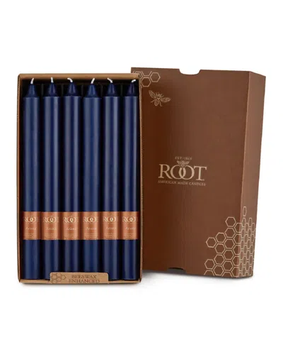 Root Candles Arista 9" Taper Candle Set, 12 Piece In Abyss