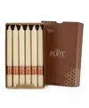 Root Candles Arista 9" Taper Candle Set, 12 Piece In Buttercream