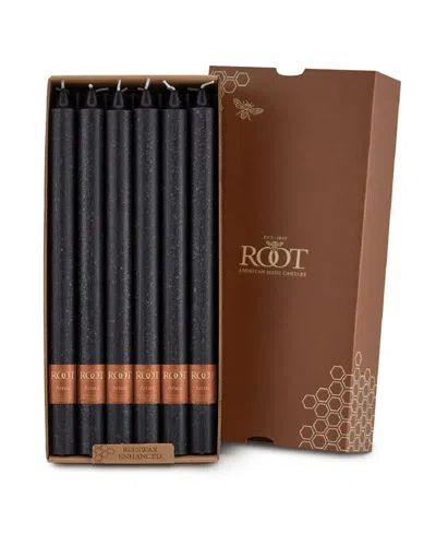 Root Candles Arista Timberline 12" Taper Candle Set, 12 Piece In Black