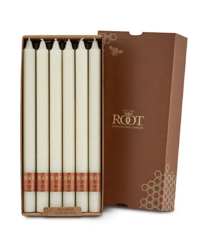 Root Candles Arista Timberline 12" Taper Candle Set, 12 Piece In Ivory