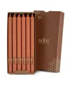 Root Candles Arista Timberline 12" Taper Candle Set, 12 Piece In Rust