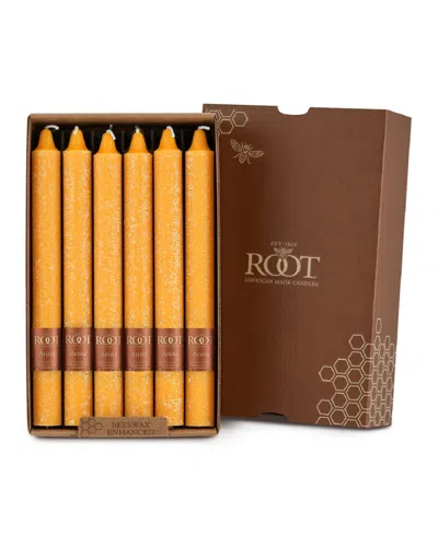 Root Candles Arista Timberline 9" Taper Candle Set, 12 Piece In Butterscotch