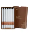 Root Candles Arista Timberline 9" Taper Candle Set, 12 Piece In White