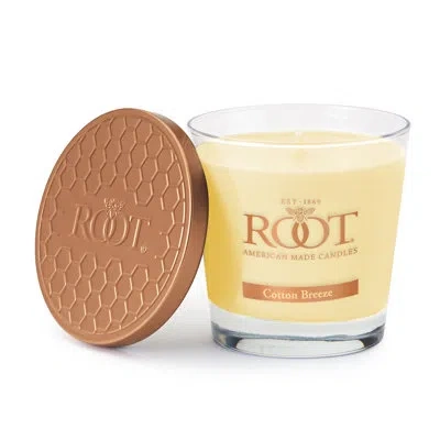 Root Candles Citron And Bergamot Scented Jar Candle In Citrus Yellow