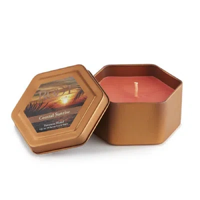 Root Candles Coastal Sunrise Scented Jar Candle In Orange