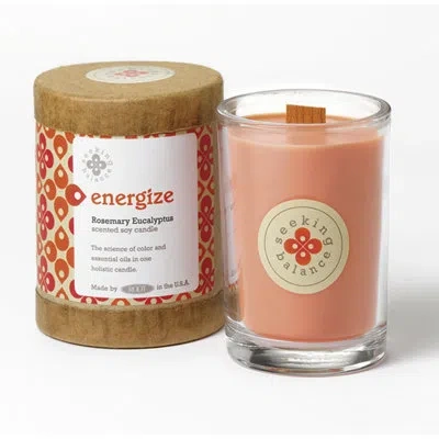 Root Candles Energize Rosemary Eucalyptus Scented Jar Candle In Orange