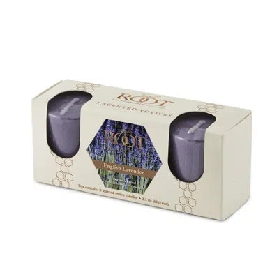 Root Candles English Lavender Scented Votive Candle In Purple