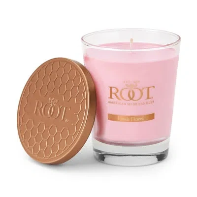 Root Candles Fresh Floret Scented Jar Candle In Brown;clear;pink