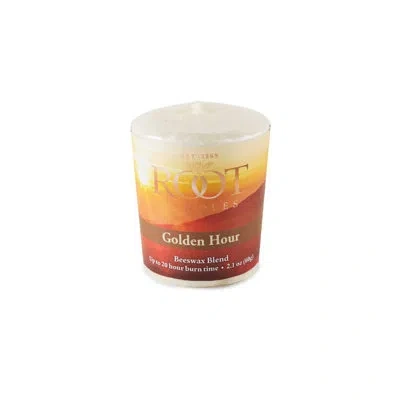 Root Candles Golden Hour Scented Votive Candle Set Of 18 In Ivory