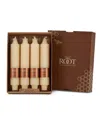 Root Candles Grecian Collenette 7" Taper Candle Set, 4 Piece In Buttercream