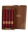 Root Candles Grecian Collenette 9" Taper Candle Set, 4 Piece In Garnet