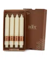Root Candles Grecian Collenette 9" Taper Candle Set, 4 Piece In Ivory