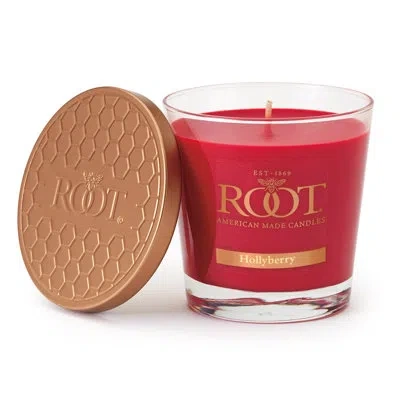 Root Candles Hollyberry Scented Jar Candle In Red