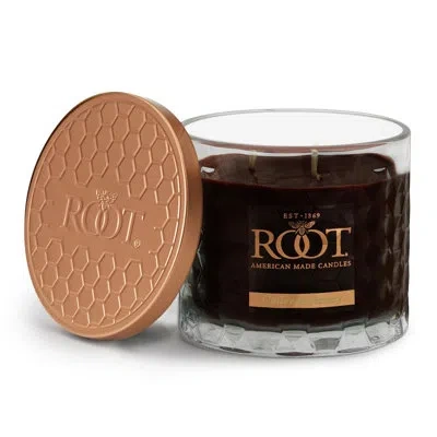 Root Candles Honeycomb Coffee Roastery Scented Jar Candle In Black;brown;clear