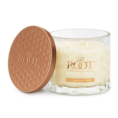 Root Candles Honeycomb Peppermint Bark Scented Jar Candle In Ivory
