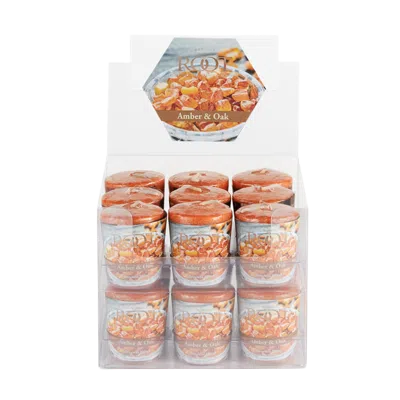 Root Candles Legacy Collection Luxury Scented Candle - Amber & Oak - 18 Ct