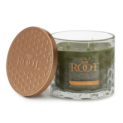 Root Candles Legacy Collection Luxury Scented Candle - Aromatic Herbs In Green