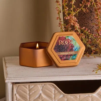 Root Candles Midnight Dahlia Traveler Scented Jar Candle In Red