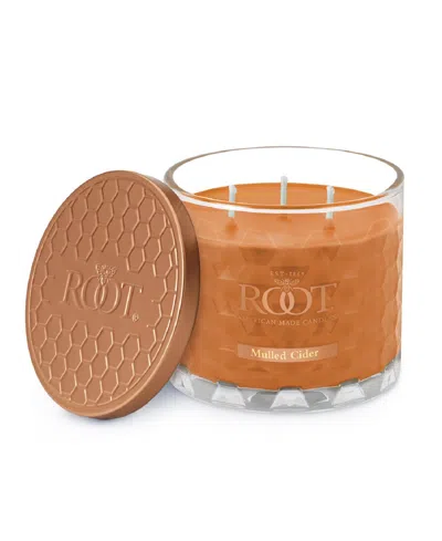 Root Candles Mulled Cider Fragrance Honeycomb Glass Jar Candle In Rust