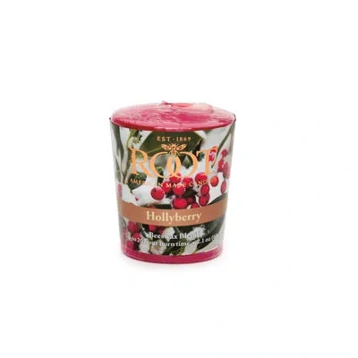 Root Candles Root Hollyberry Scented Votive Candle In Red