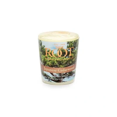 Root Candles Root Japanese Cedarwood Scented Votive Candle In Natural