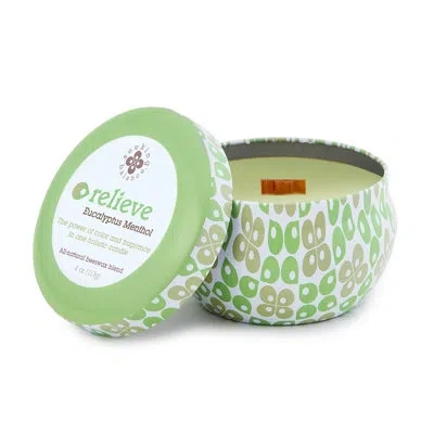 Root Candles Root Relieve Eucalyptus Menthol Scented Jar Candle In Green