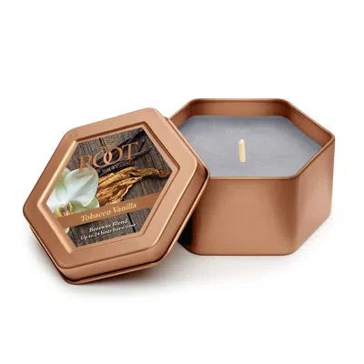 Root Candles Root Tobacco Vanilla Scented Jar Candle In Platinum