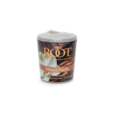 Root Candles Root Tobacco Vanilla Scented Votive Candle In Gray;platinum