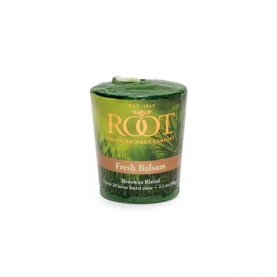 Root Candles Root Winter Balsam Scented Votive Candle In Forest Green