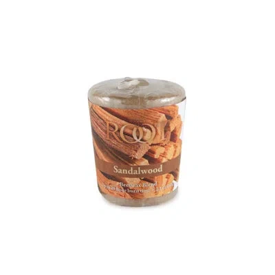 Root Candles Sandalwood Scented Votive Candle In Gray