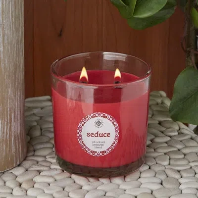 Root Candles Seduce Patchouli & Anise Scented Jar Candle In Red