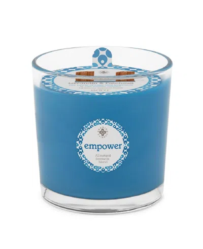 Root Candles Seeking Balance 2 Wick Empower Lavandin Patchouli Spa Jar Candle, 12 oz In Sapphire