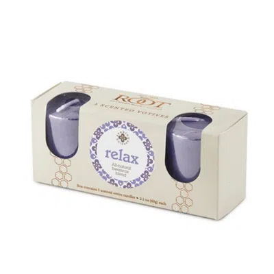 Root Candles Seeking Balance Aromatherapy Candle - Relax - Geranium Lavender - 3 Ct