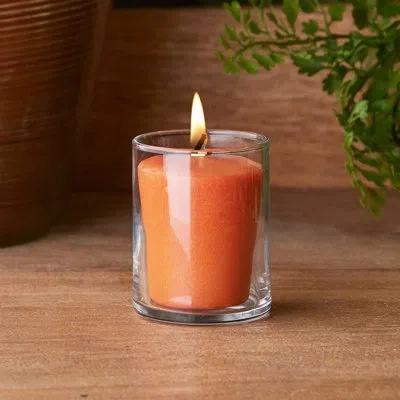 Root Candles Seeking Balance Aromatherapy Energize Votive Candle In Orange