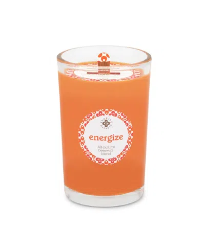 Root Candles Seeking Balance Energize Rosemary Eucalyptus Spa Jar Candle, 8 oz In Orange