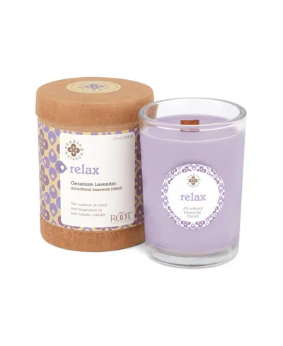 Root Candles Seeking Balance Relax Geranium Lavender Spa Jar Candle, 6.5 oz