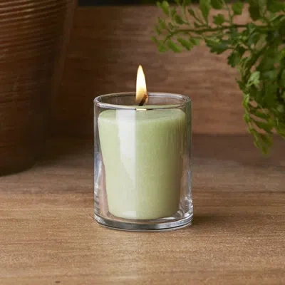 Root Candles Seeking Balance Relieve Eucalyptus Menthol Scented Votive Candle In Green