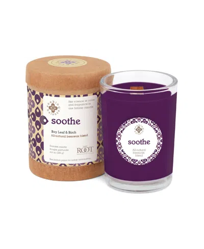 Root Candles Seeking Balance Soothe Bay Leaf Birch Spa Jar Candle, 6.5 oz In Dark Purple