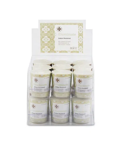 Root Candles Seeking Balance Votive Illuminate-juniper Rosewood Set, 18 Piece In Natural