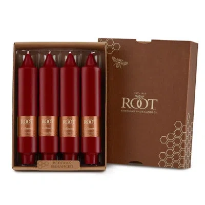 Root Candles Smooth Collenette Unscented Taper Candle In Garnet
